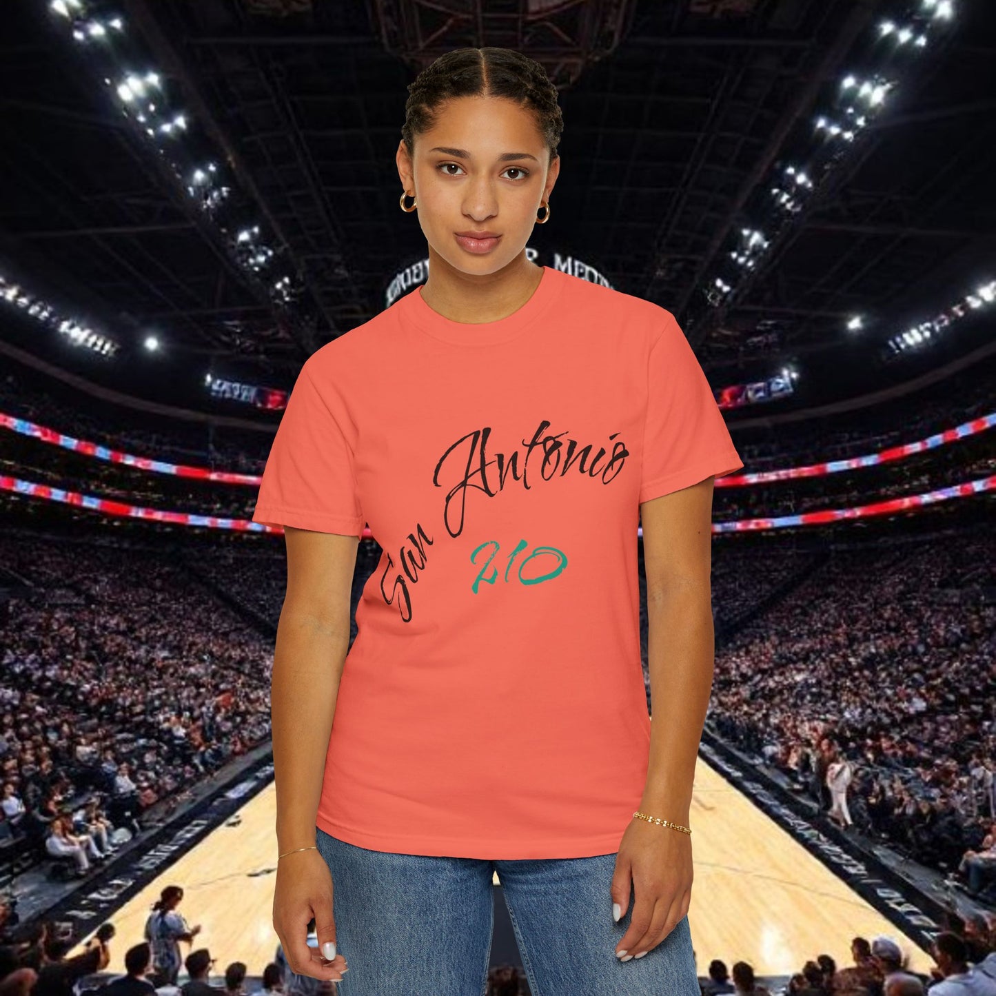 San Antonio 210 Script T-Shirt, Soft-Style T-Shirt, Perfect Statement Piece