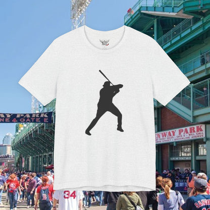 Baseball Stars Batter Silhouette T‑Shirt with Number 34 Back