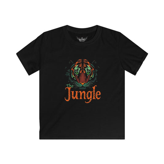 The Jungle Kids Softstyle Tee, Fun T-Shirt for Boys and Girls, Gameday Shirt, Bengals Gear, Kids Bengals Shirt