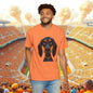 Garment-Dyed Dog Portrait T-Shirt, Sports Fans, Gameday Gift, Casual Wear, Unisex Tee, Perfect for Tailgates