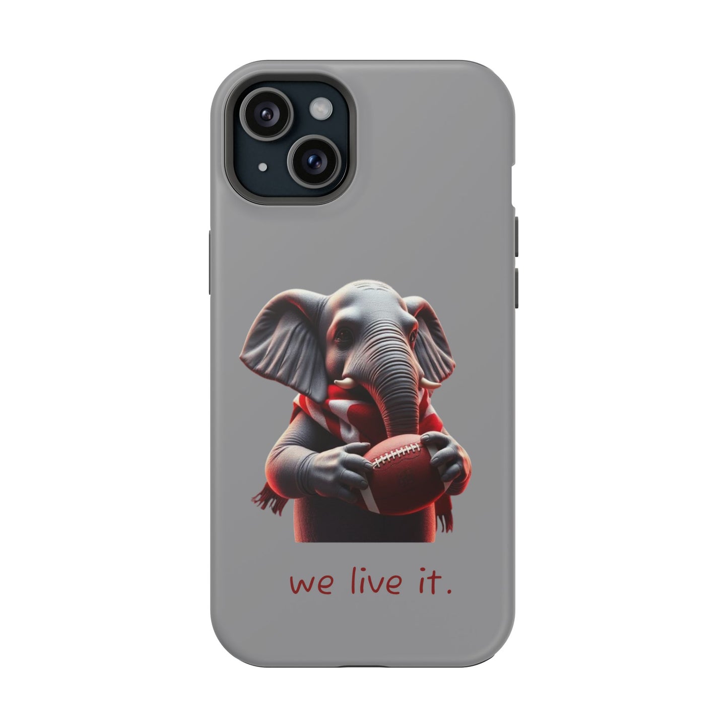Elephant Football Case - Impact-Resistant Phone Cover, Unique Gift for Sports Lovers, Animal Case for Kids, Fun Accessories, Durable