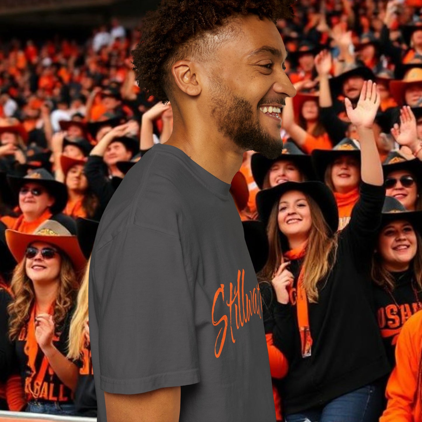 Stillwater Script T‑Shirt — Casual City Pride Tee, Soft-Style Shirt, Perfect for Gameday