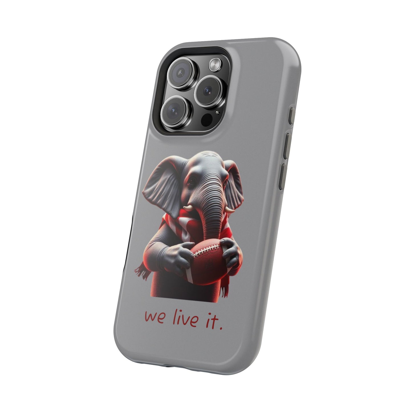 Elephant Football Case - Impact-Resistant Phone Cover, Unique Gift for Sports Lovers, Animal Case for Kids, Fun Accessories, Durable