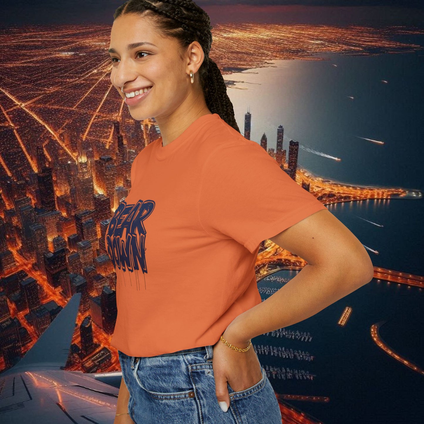 Vibrant Bear Down Unisex T-Shirt | Trendy Graphic Tee, Casual Wear, Gift for Sports Fans, Summer Style.