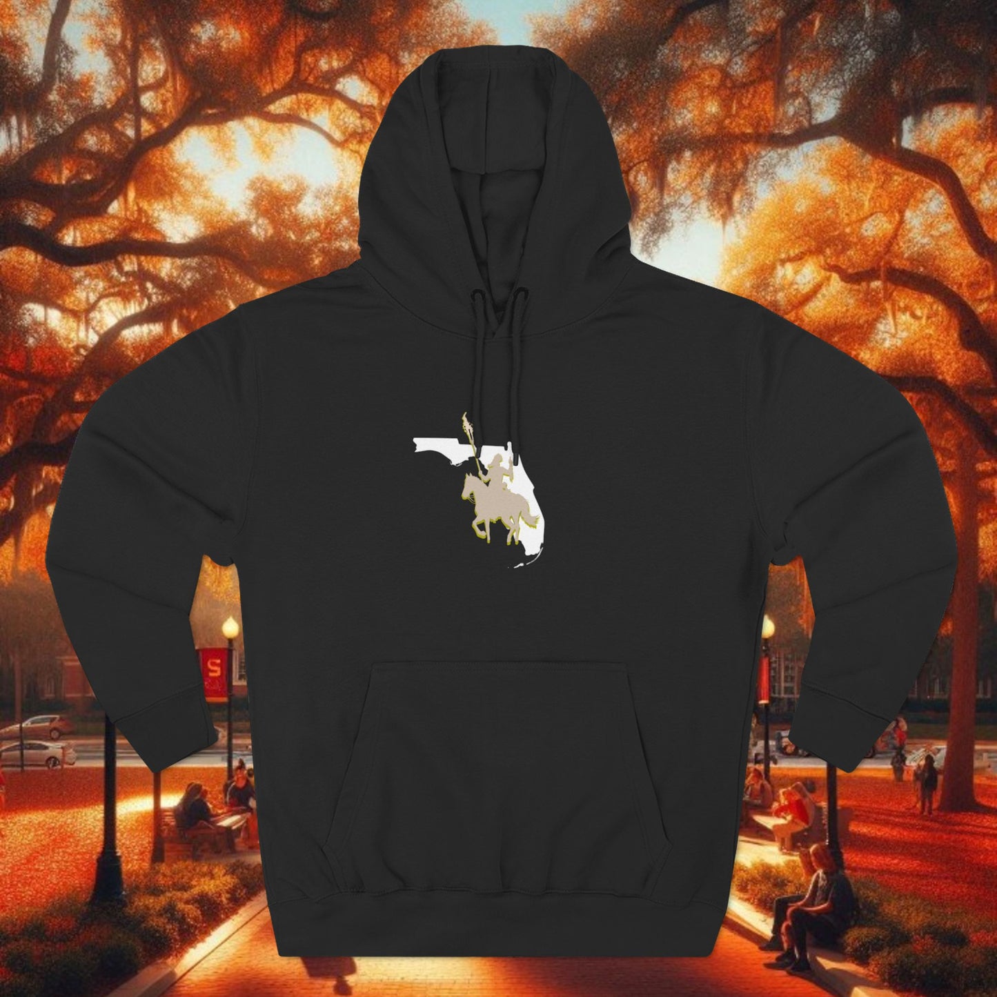 Seminoles Inspired Fleece Hoodie, Game Day Apparel, College Sports Fan Gift, Football Spirit Wear