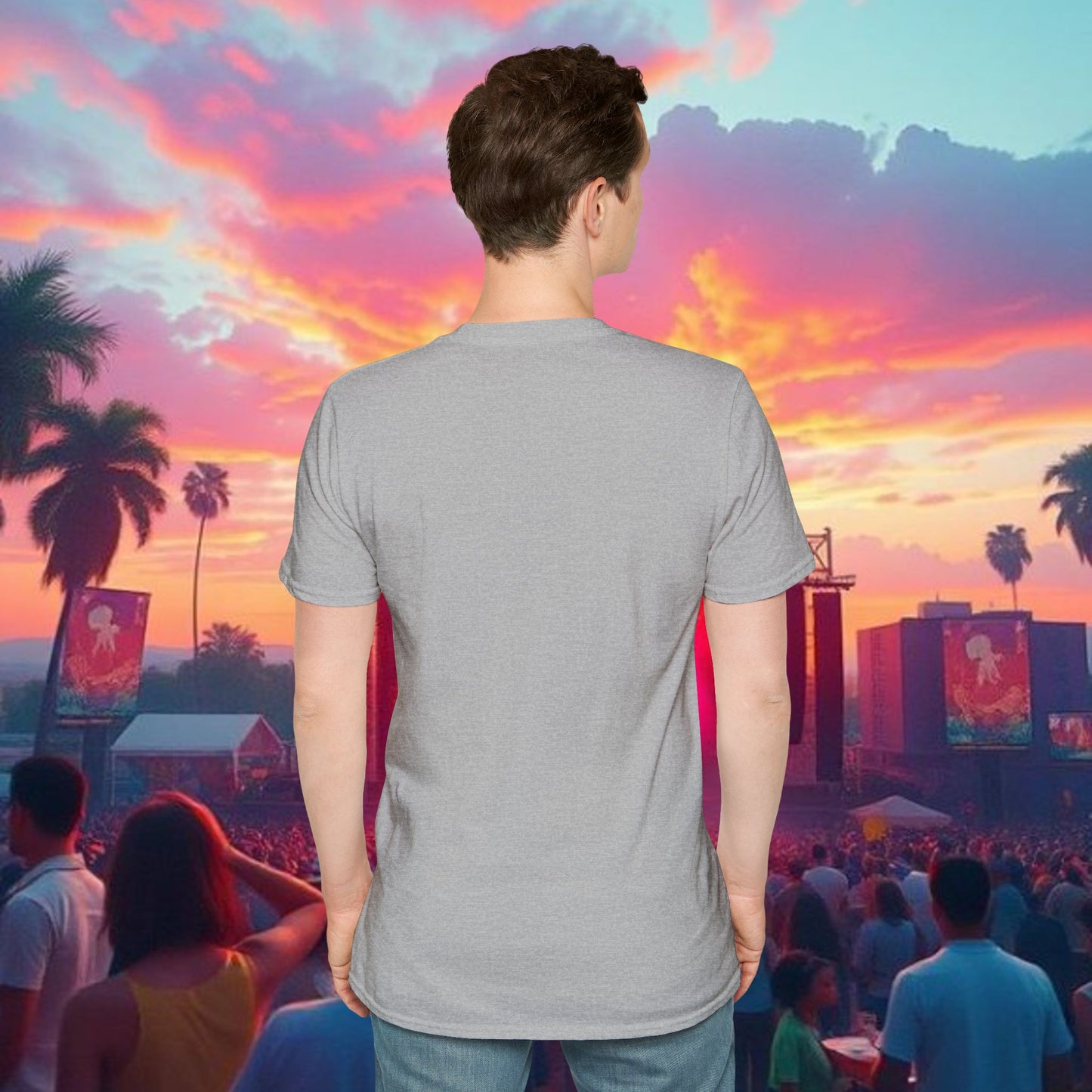 Colorful Acoustic Guitar T-Shirt, Music Lover's Tee, Festival Wear, Gift for Musicians, Vibrant Graphic Shirt