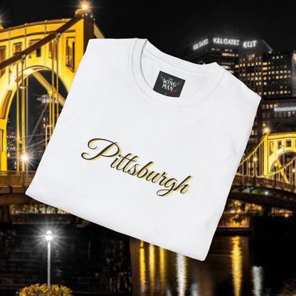 Pittsburgh Softstyle Tee, Unisex Graphic T-Shirt, Casual Wear, Sports Fan Apparel, Gift for Him/Her