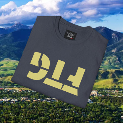 Upside Down FTG Unisex Softstyle T-Shirt - Trendy Fashion Tee, Everyday Comfort, Gift for Bobcat Fans, Gameday Wear, Relaxed Style