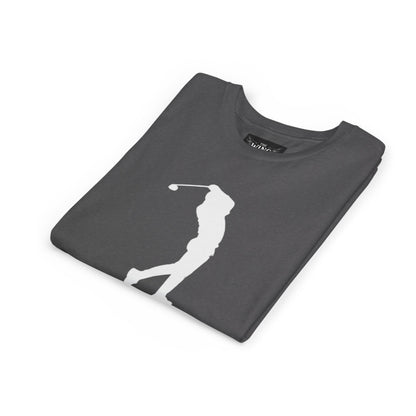 Youth Golf T-Shirt — Silhouette Golfer Short Sleeve Tee