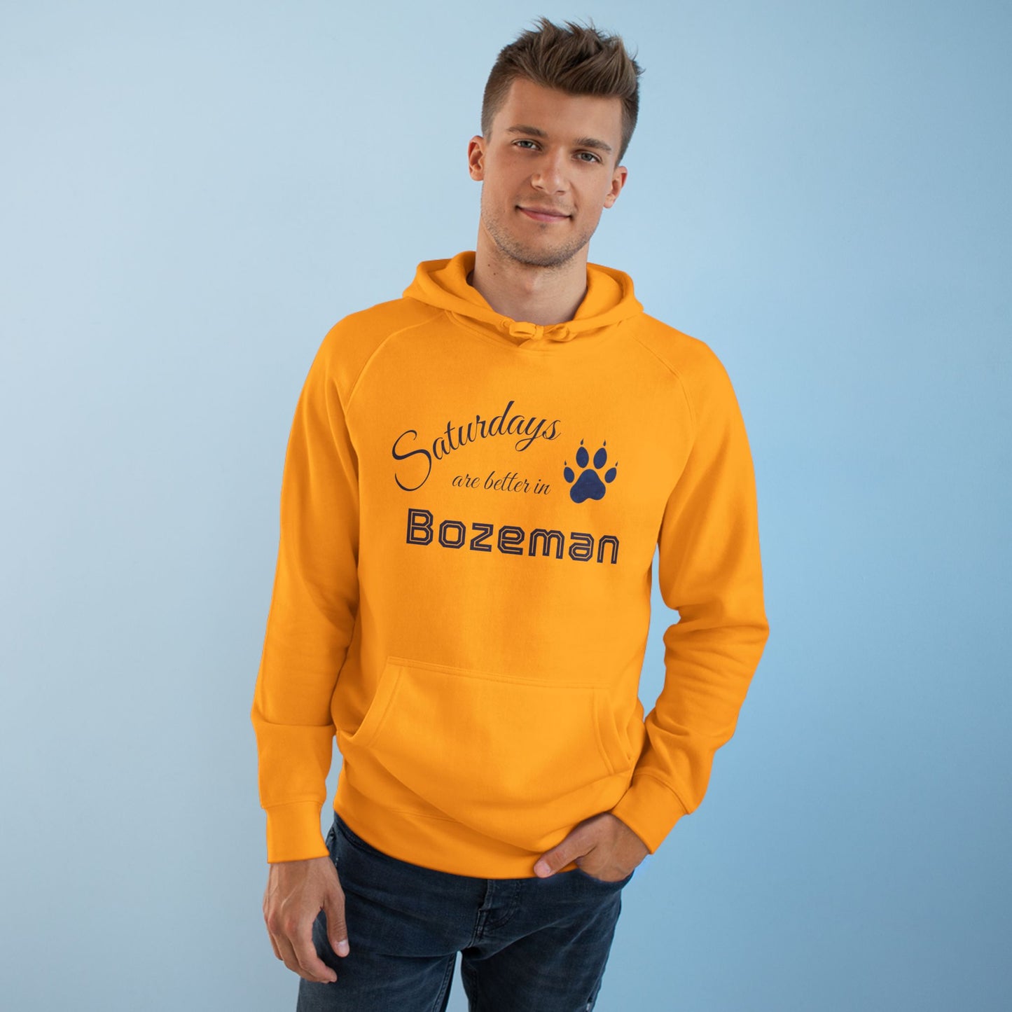 Bozeman Saturdays Unisex Hoodie, Cozy Sweatshirt, Fall Fashion, Casual Wear, Perfect Gift for Him/Her, Outdoor Adventures