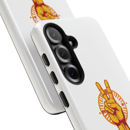 Victory Themed Stylish Phone Case - Tough Cases with Peace Sign Design, Customizable Phone Covers, Gift for Tojan Fans, Trendy Accessories