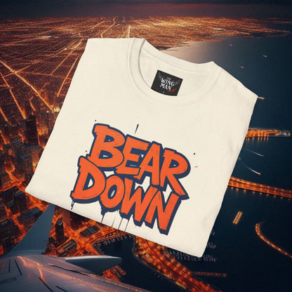 Bear Down Unisex Graphic T-Shirt - Bear Down Design, Casual Wear, Streetwear, Gift for Football Fans, Trendy Everyday Tee