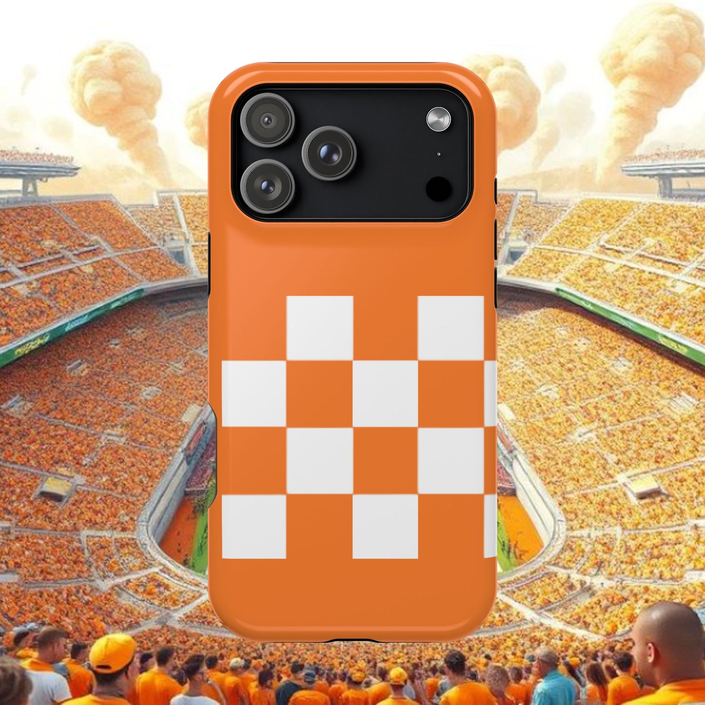 Vibrant Checkerboard Magnetic Tough Cases for Phones, Sports Fans' Accessory, Durable Protection, Tennessee Design, Custom Cases, Gift Ideas