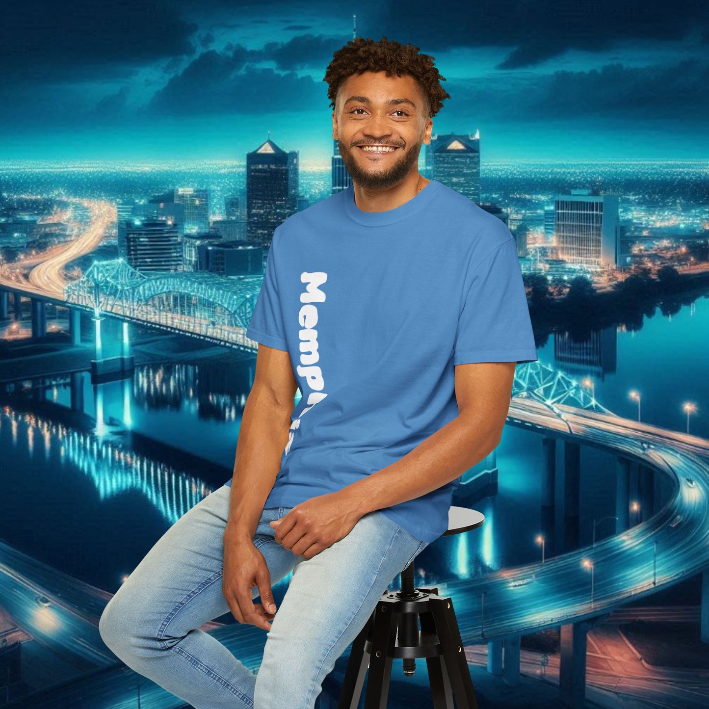 Memphis Graffiti Unisex T-shirt, Casual Streetwear Tee, Travel Souvenir, Gift for Music Lovers, Urban Style Apparel, Birthday Present