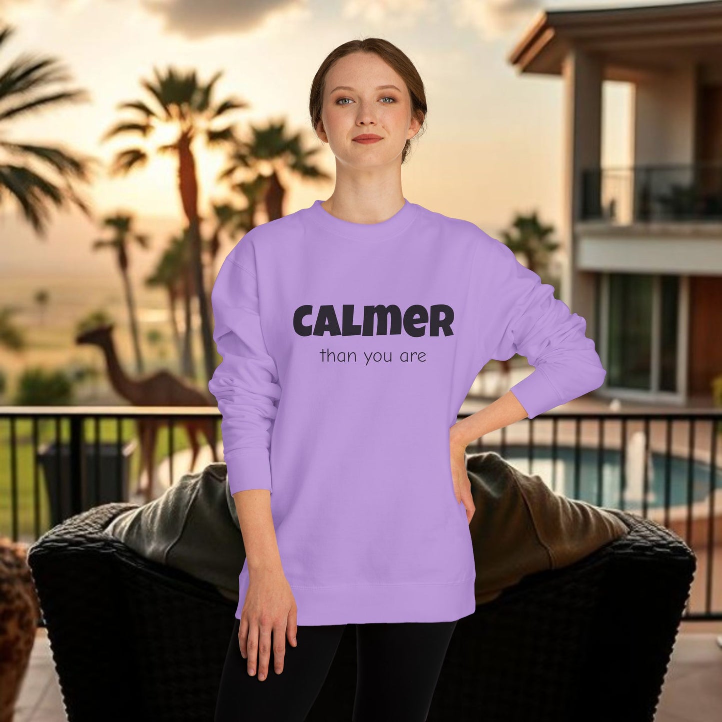 Calmer Than You Are Sweatshirt, Cozy Gift for Friends, Relaxed Style, Unisex Outerwear, Casual Layering