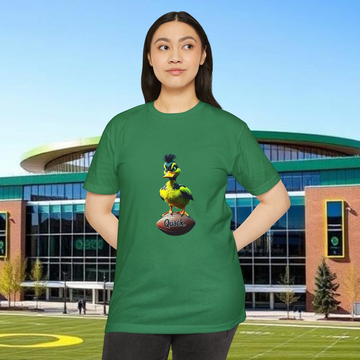 Quacky Game Day Unisex T-Shirt | Fun Sports Tee for Fans, Perfect for Tailgating, Gift for Sports Lovers, Quack Football Shirt