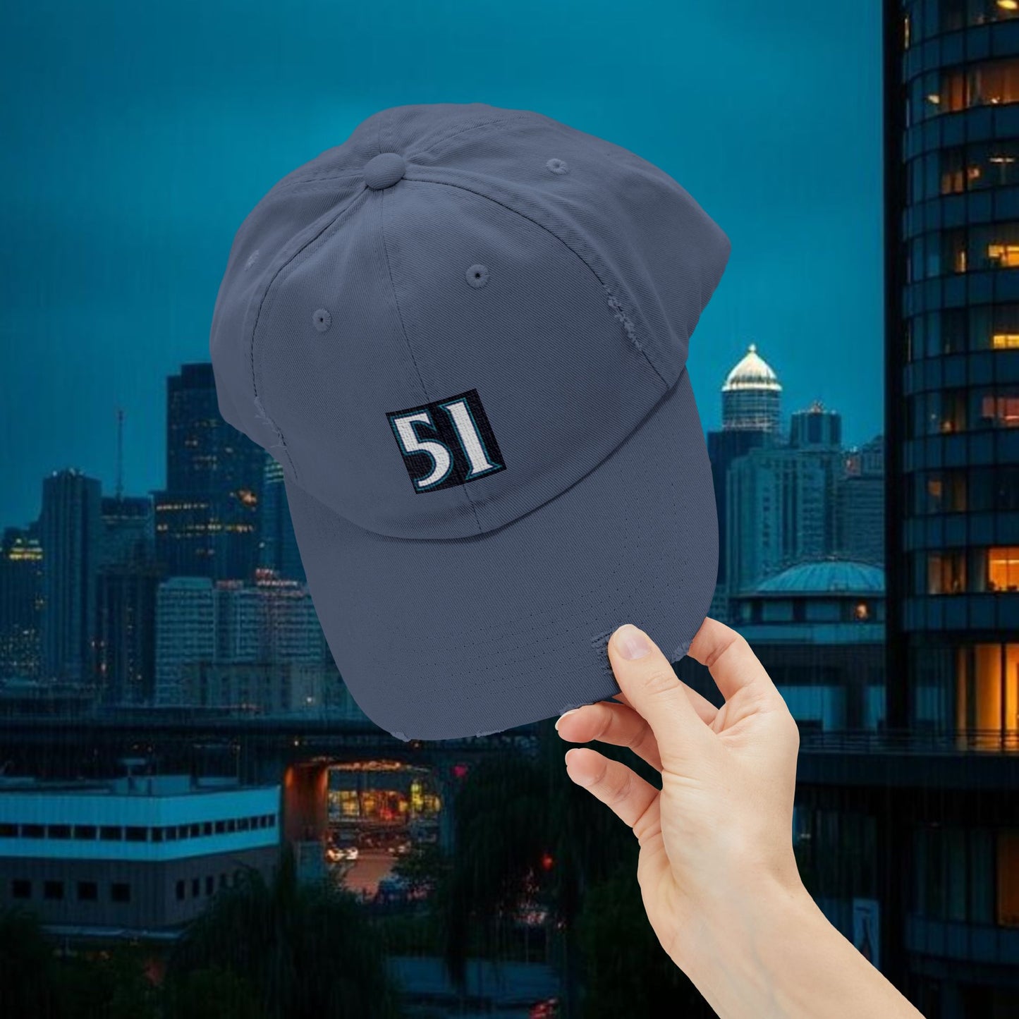 #51 Legends Distressed Cap with Vintage 51 Design | Casual Hat for Everyday Style, Trendy Accessories