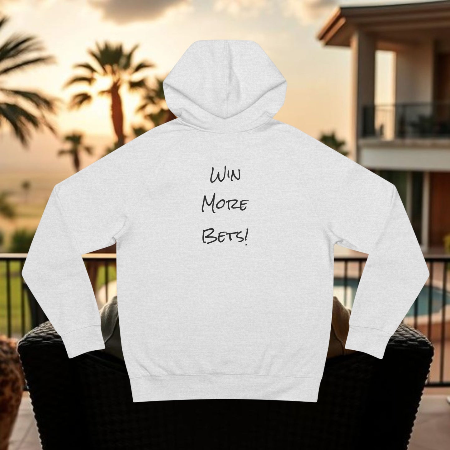 Wing Man "Gambling Problem" Hoodie, Casual Streetwear, Gift for Gamblers, Trendy Hooded Sweatshirt