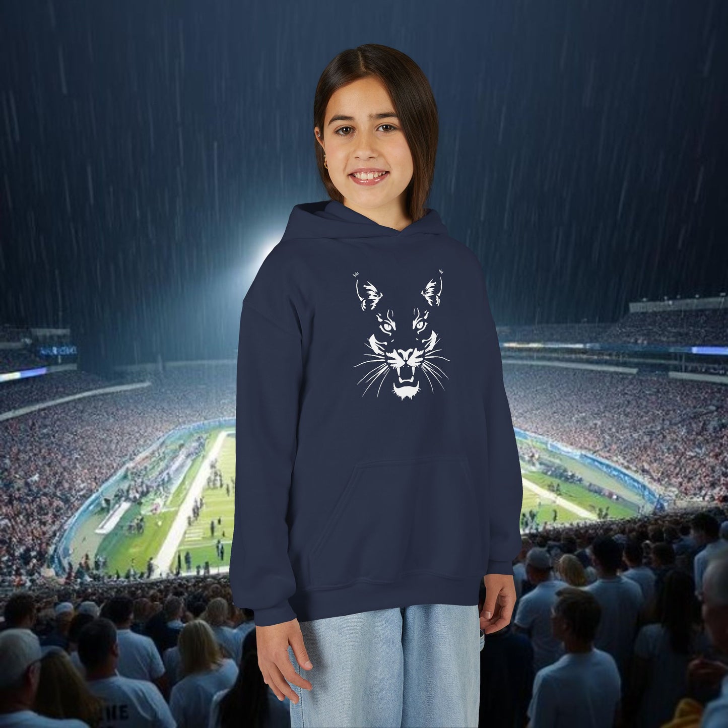 Youth Spirit Hooded Sweatshirt, Trendy Hoodie for Kids, Sportswear, Outdoor Activities, Game Day Apparel