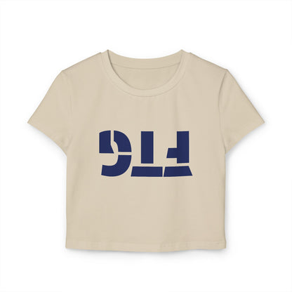 Upside Down FTG Stylish Women's Baby Tee - Trendy Crop Top, Casual Outfits, Birthday Gift, Bobcat Games, Everyday Essentials