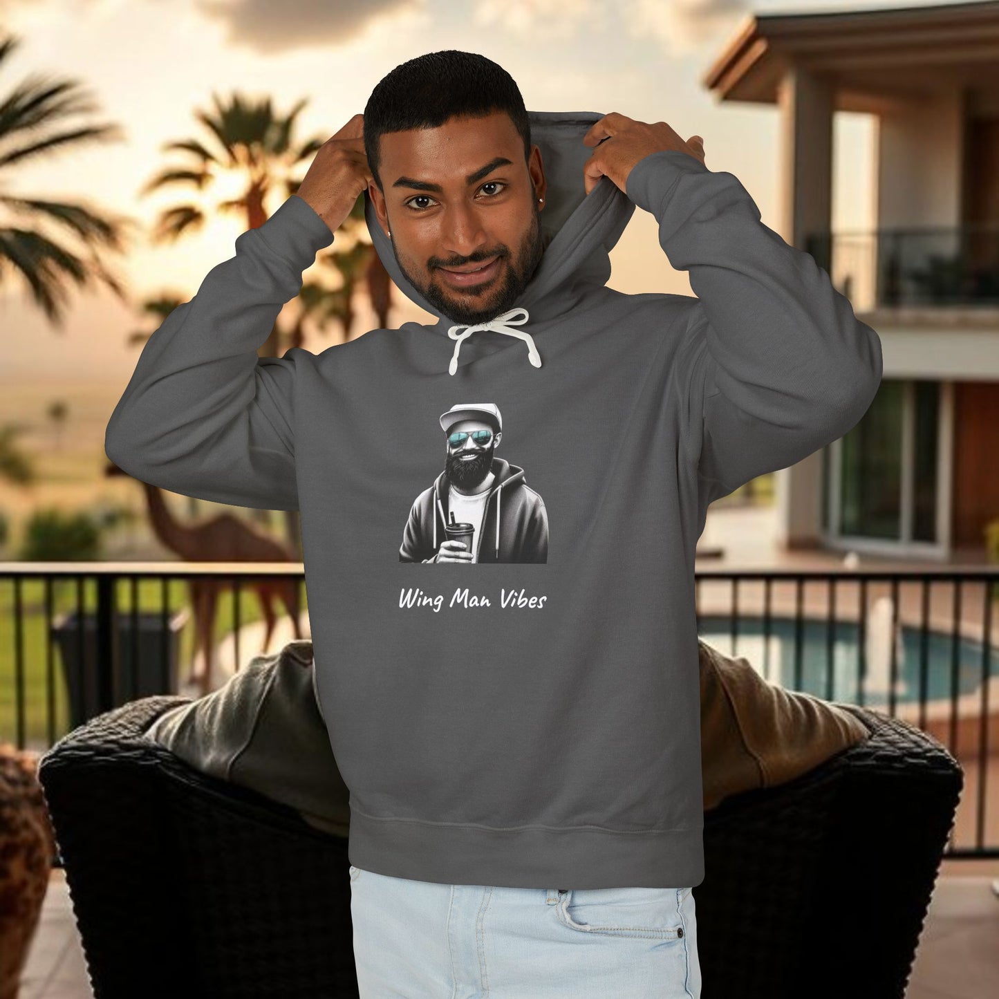 Unisex Wingman Vibes Hoodie, Casual Style Sweatshirt, Perfect Gift for Friends, Lightweight Hoodie for Everyday Wear