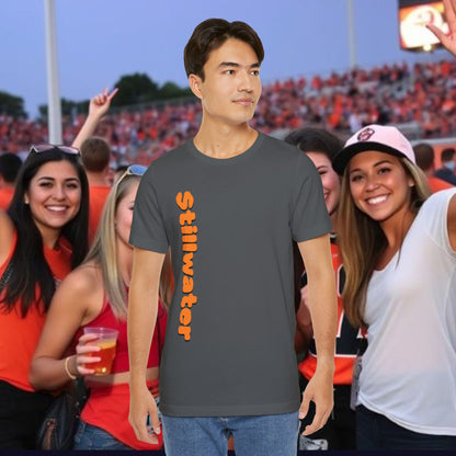 Stillwater Statement Tee, Unisex Short Sleeve Shirt, Casual Wear, College Gear, Festival Outfit, Unique Graphic Tee