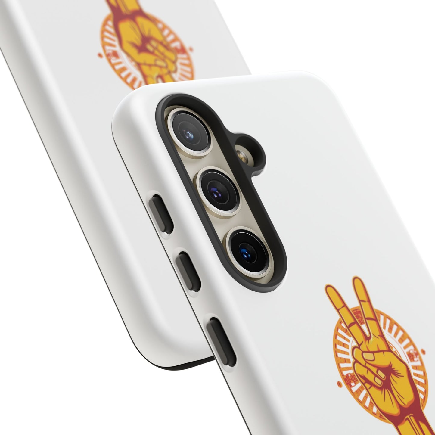 Victory Themed Stylish Phone Case - Tough Cases with Peace Sign Design, Customizable Phone Covers, Gift for Tojan Fans, Trendy Accessories