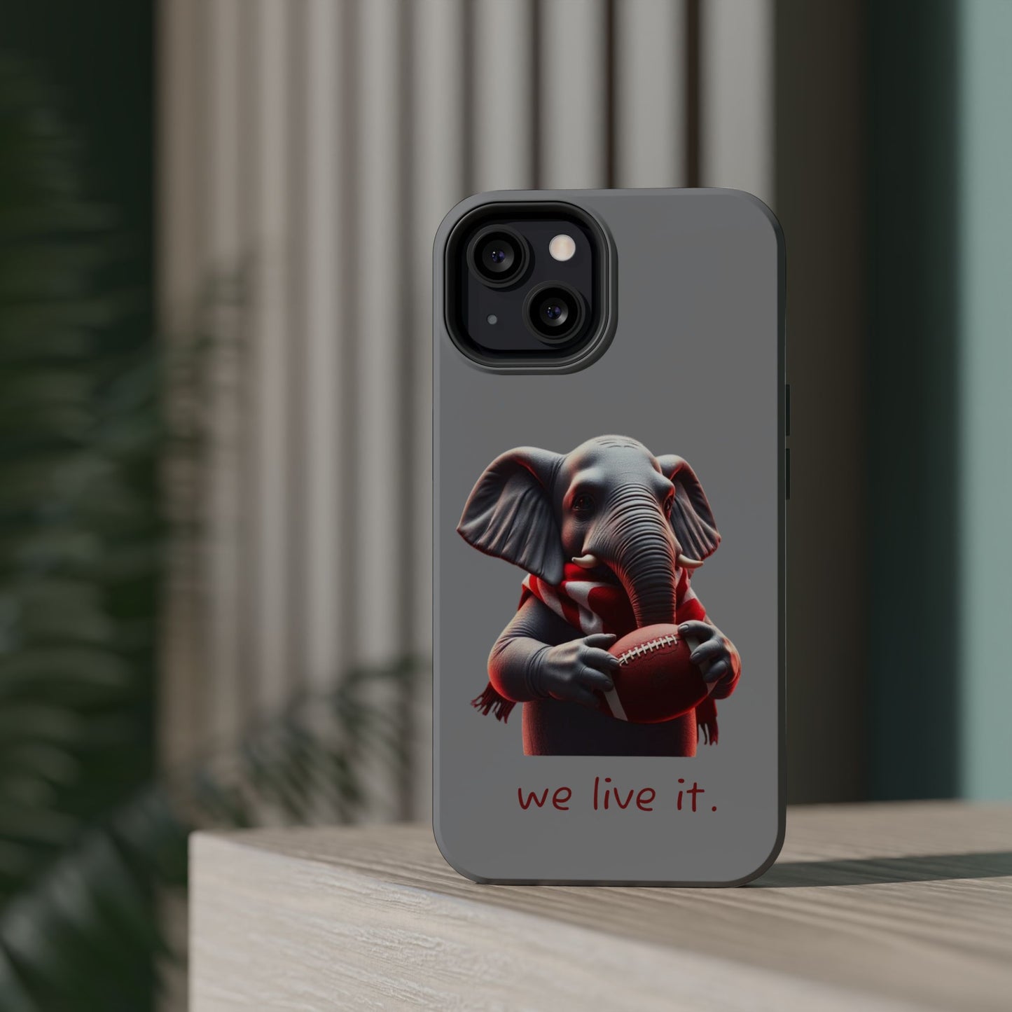 Elephant Football Case - Impact-Resistant Phone Cover, Unique Gift for Sports Lovers, Animal Case for Kids, Fun Accessories, Durable