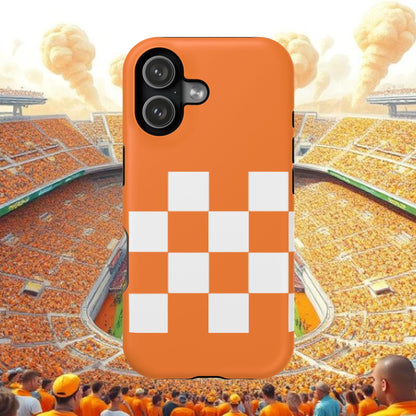 Vibrant Checkerboard Magnetic Tough Cases for Phones, Sports Fans' Accessory, Durable Protection, Tennessee Design, Custom Cases, Gift Ideas