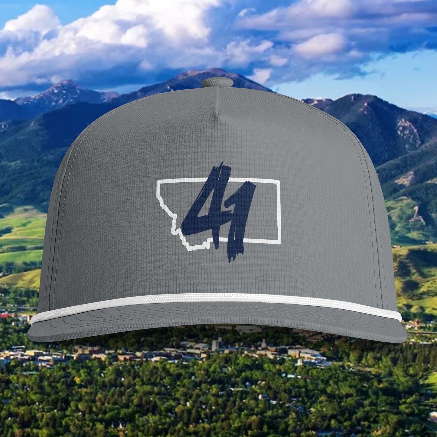 Montana 41 Rope Cap — Sunwashed Trucker Hat with Brushed Number Logo