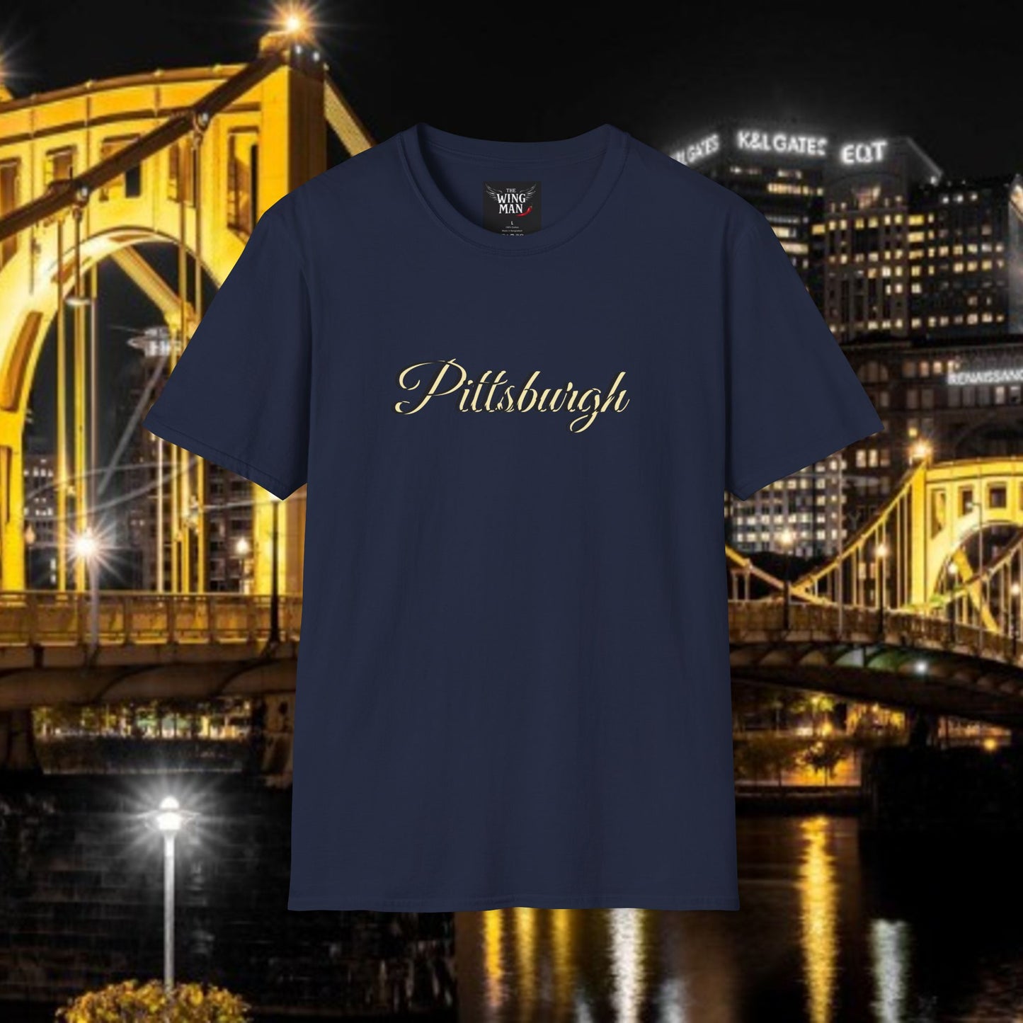 Pittsburgh Softstyle Tee, Unisex Graphic T-Shirt, Casual Wear, Sports Fan Apparel, Gift for Him/Her