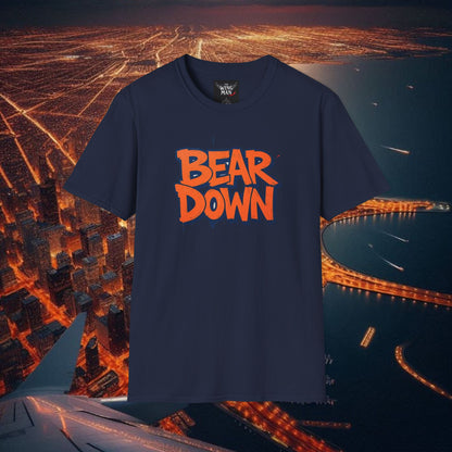Bear Down Unisex Graphic T-Shirt - Bear Down Design, Casual Wear, Streetwear, Gift for Football Fans, Trendy Everyday Tee