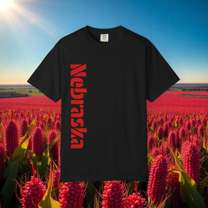 Lincoln Nebraska Area Code T-Shirt — White Tee with Red "Nebraska" & 402 Back Print, Soft-Style T-Shirt