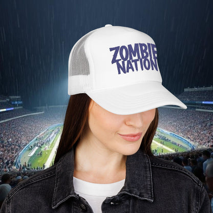 Zombie Nation Foam Trucker Hat | Embroidered Baseball Cap, Outdoor Events, Sport Games, Costume Parties, Gift for Fans