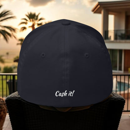 Cash it! Wing Man Designs, Closed-Back Structured Cap (Embroidery), Check Mark Hat