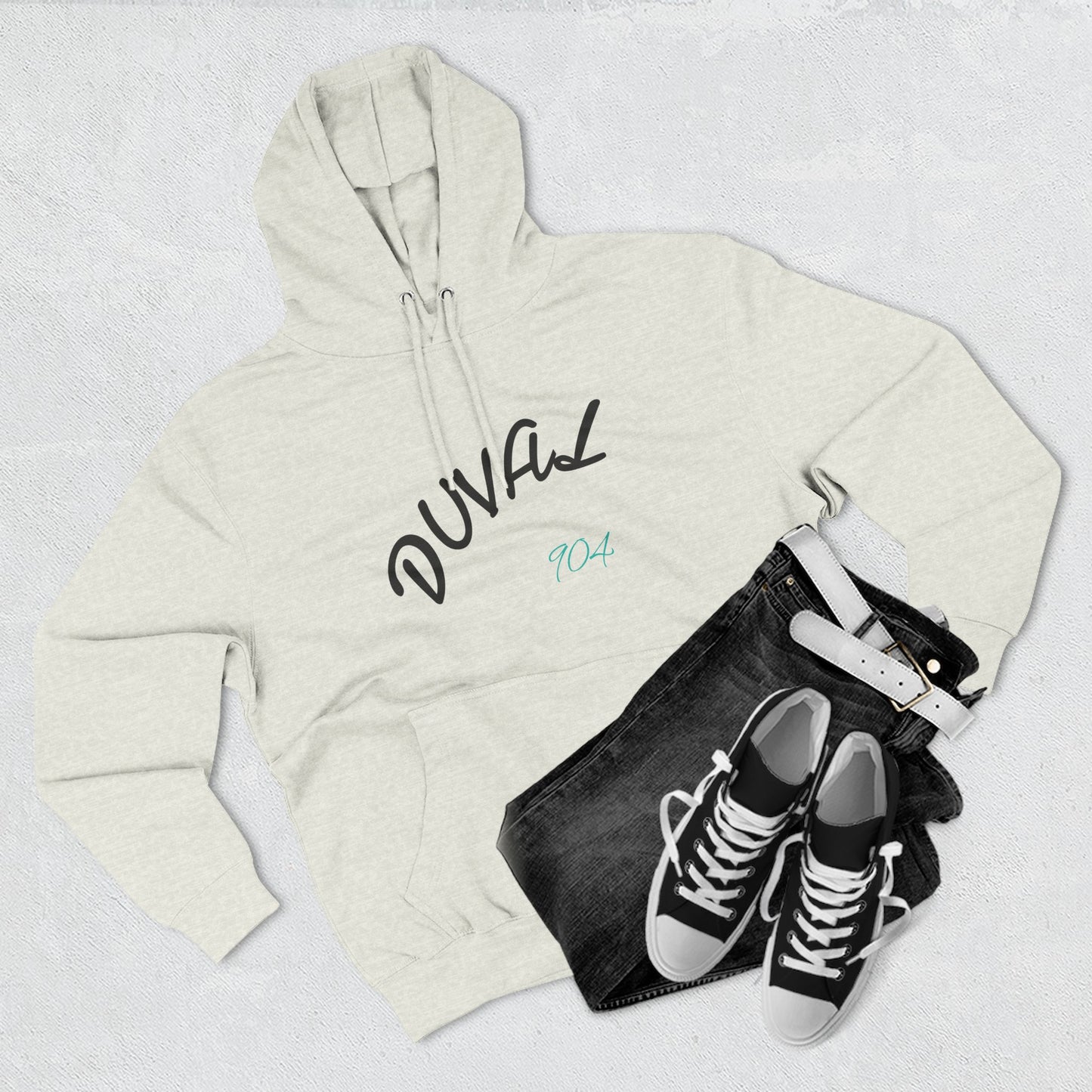 Duval Script Hoodie — Jacksonville City Name Pullover, 904 Area Code, Perfect for Gameday or a Concert