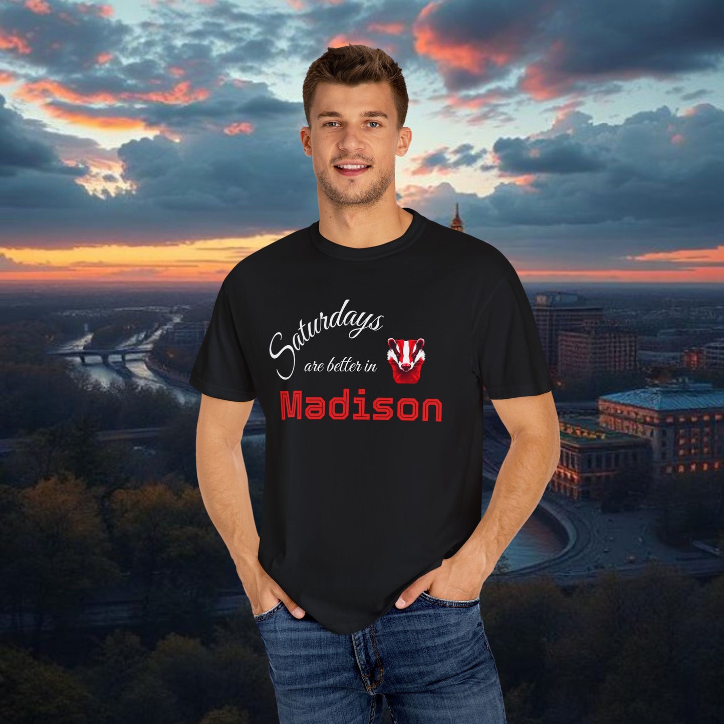 Madison Saturday T-Shirt | Perfect Gift for College Students, Casual Wear, Summer Outfits, Weekend Vibes, School Spirit Wear