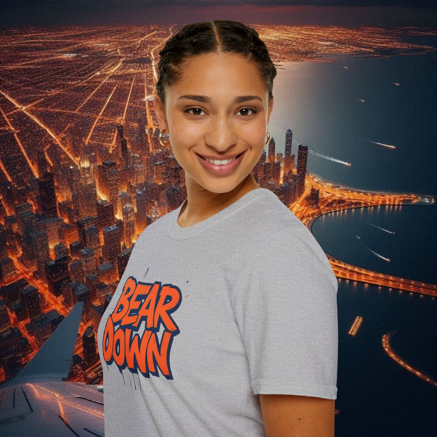 Bear Down Unisex Graphic T-Shirt - Bear Down Design, Casual Wear, Streetwear, Gift for Football Fans, Trendy Everyday Tee