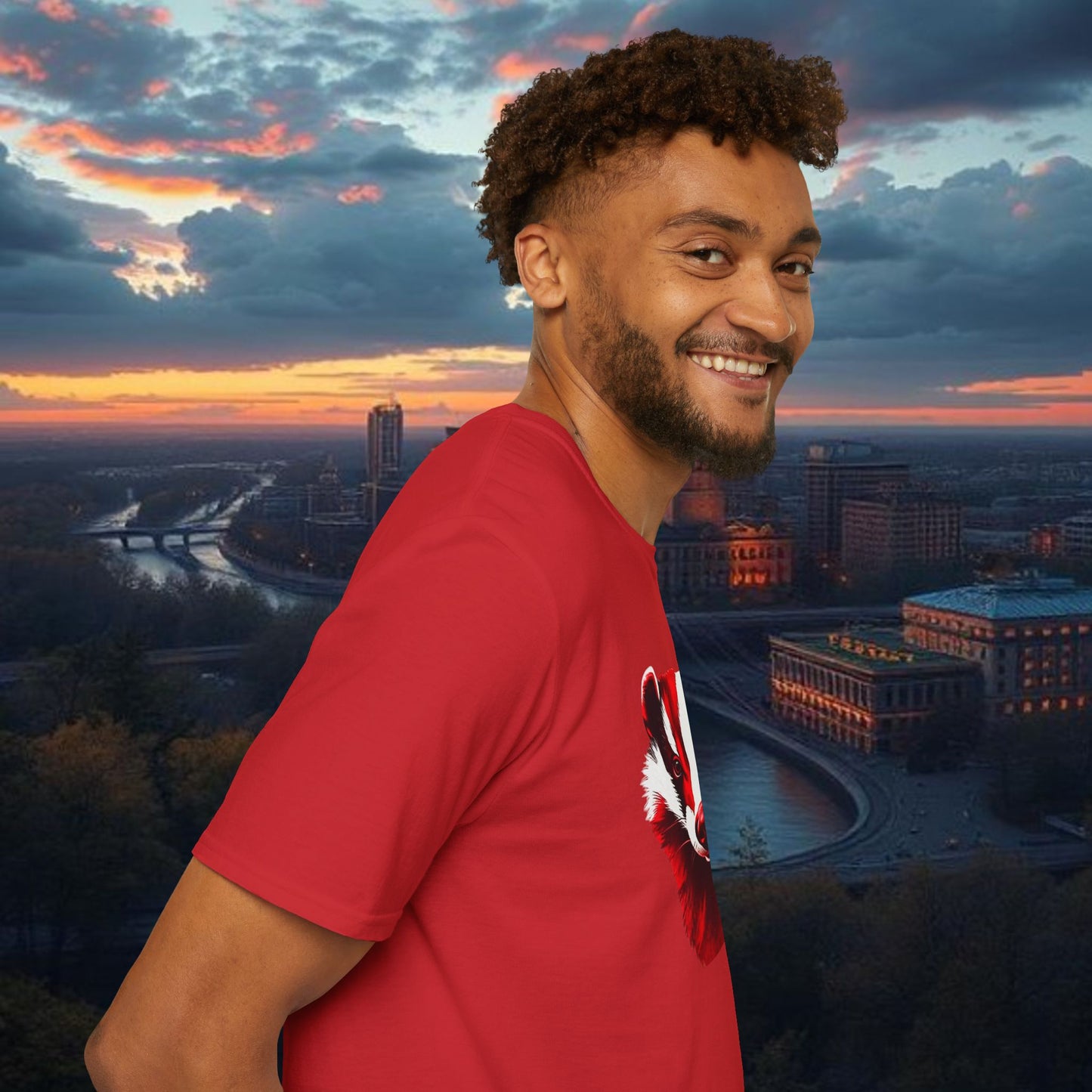 Badger Graphic Unisex T-Shirt | Sporty Comfort Tee, Gift for Fans, Game Day Apparel, College Spirit Wear, Outdoor Activities