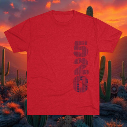Wildcat Silhouette Graphic Tee — Vertical “520” Desert Crew Shirt, Tri-Blend
