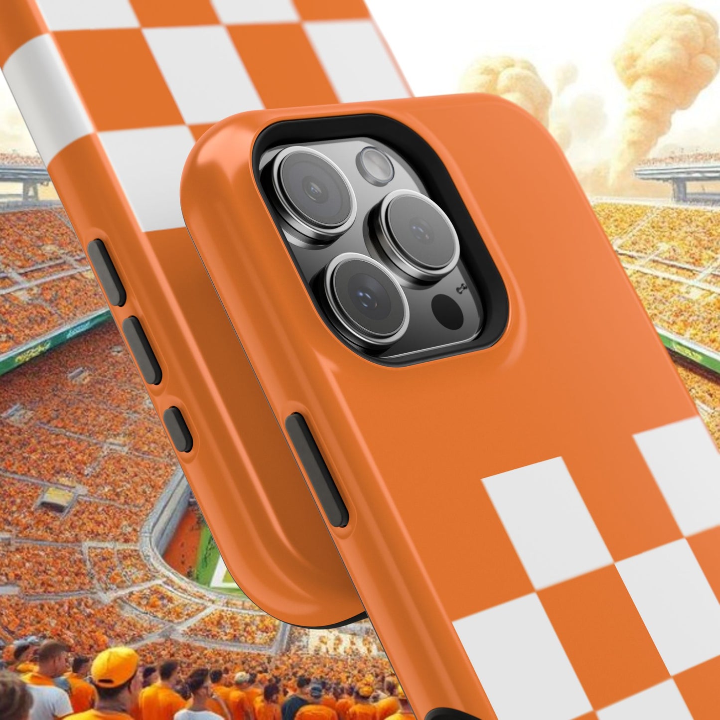 Vibrant Checkerboard Magnetic Tough Cases for Phones, Sports Fans' Accessory, Durable Protection, Tennessee Design, Custom Cases, Gift Ideas