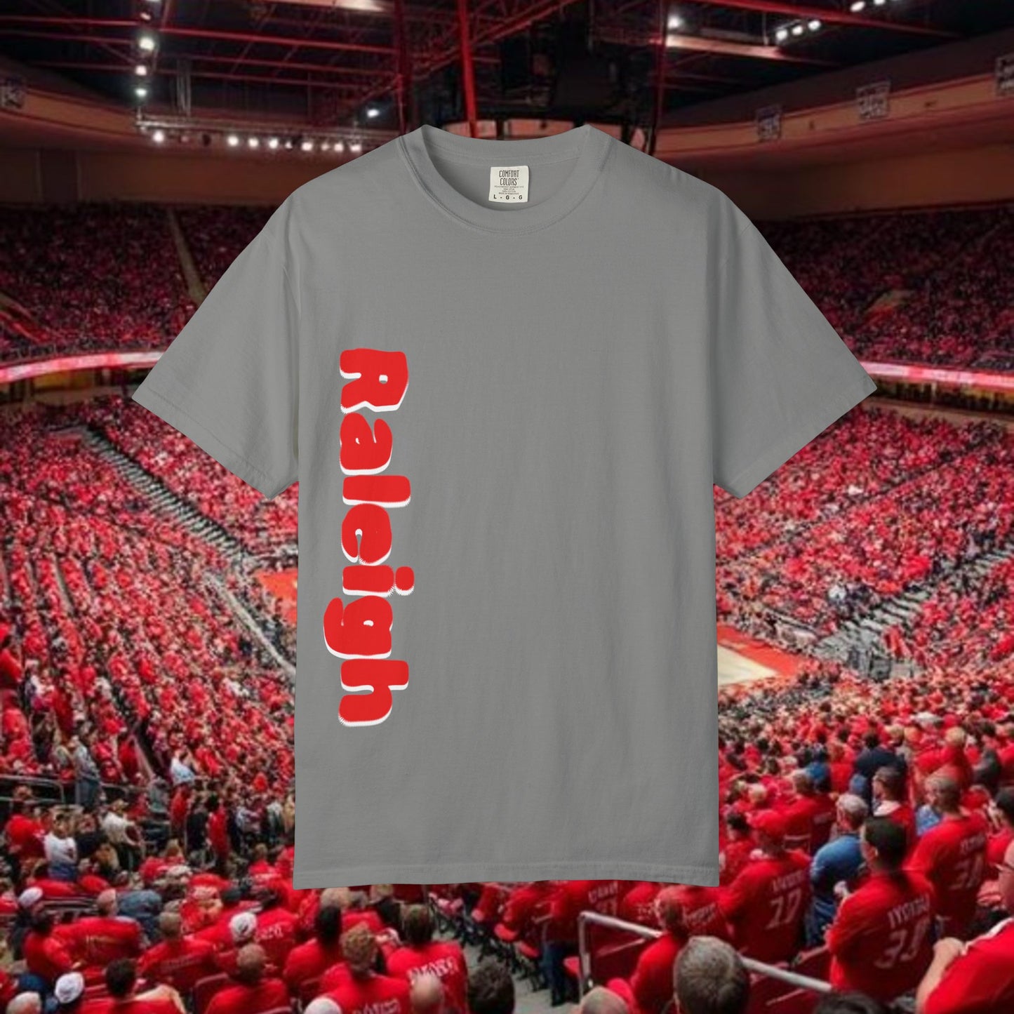 Raleigh Graphic Unisex Garment-Dyed T-shirt, Sports Fan Tee, College Apparel, Gift for Him/Her, Casual Wear, Spirit Wear