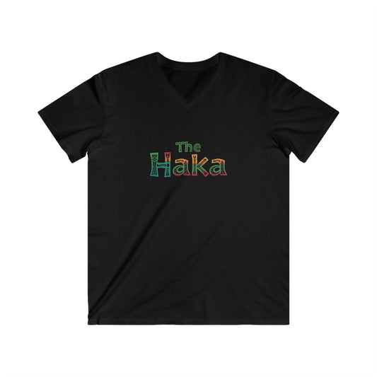 Hawaii Fan Haka Spirit Men's V-Neck Tee - Cultural Pride Top, Luau Outfit ,Tailgate Wear, Gameday Style, Unique Graphic Tee