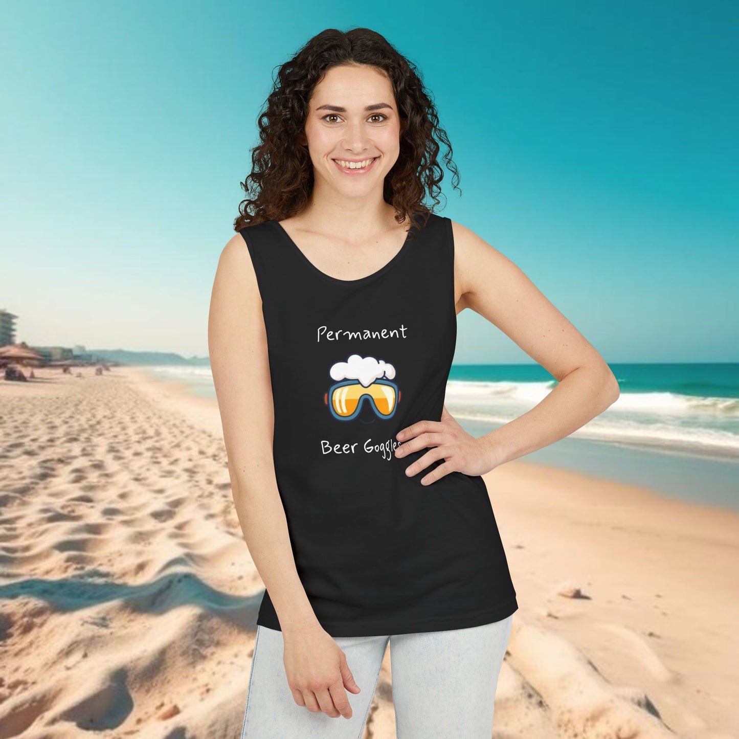Beer Goggles Tank Top, Unisex Tank, Summer Apparel, Beachwear, Funny Gift, Pool Party Top