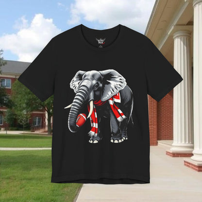 Elephant Graphic Tee — Cute Elephant Wearing Scarf T-Shirt