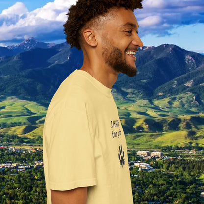 Unisex Garment-Dyed T-Shirt, I HATE the grizzlies, Bobcat Tee, Gift for Cat Fans, Casual Wear, Gameday Shirt