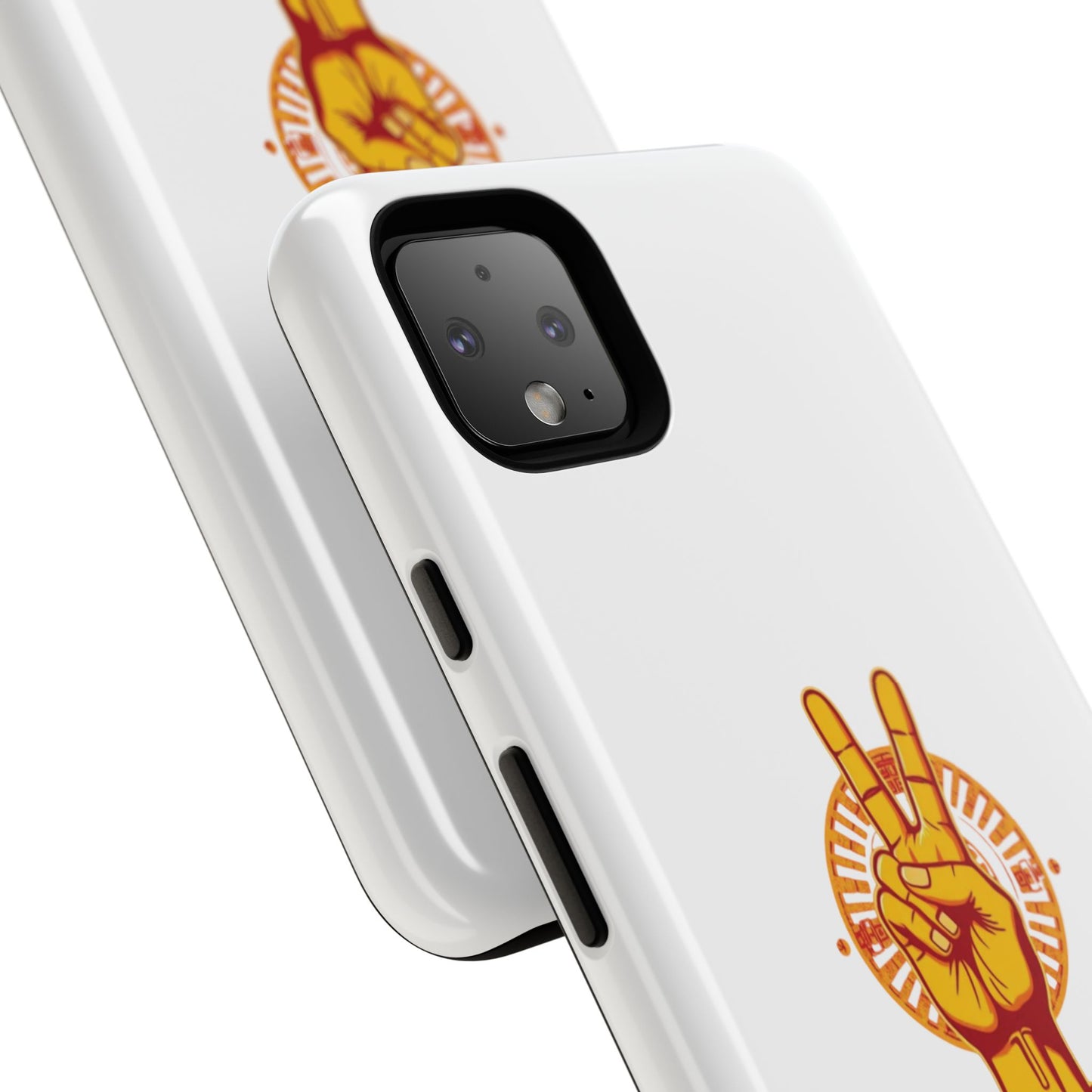 Victory Themed Stylish Phone Case - Tough Cases with Peace Sign Design, Customizable Phone Covers, Gift for Tojan Fans, Trendy Accessories