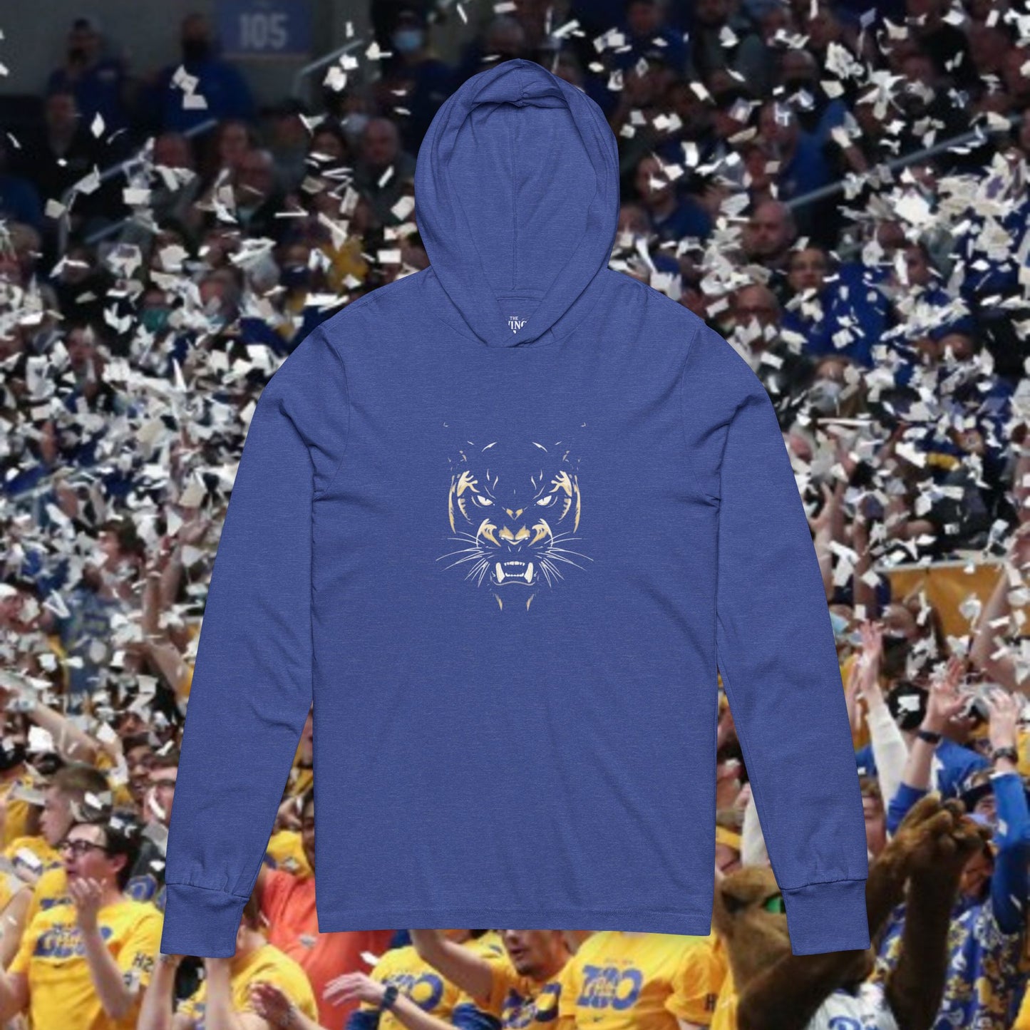 Panther Silhouette Unisex Hooded Long Sleeve Tee, Perfect for Casual Wear, Gift for Sports Lovers, Boho Style Sweatshirt