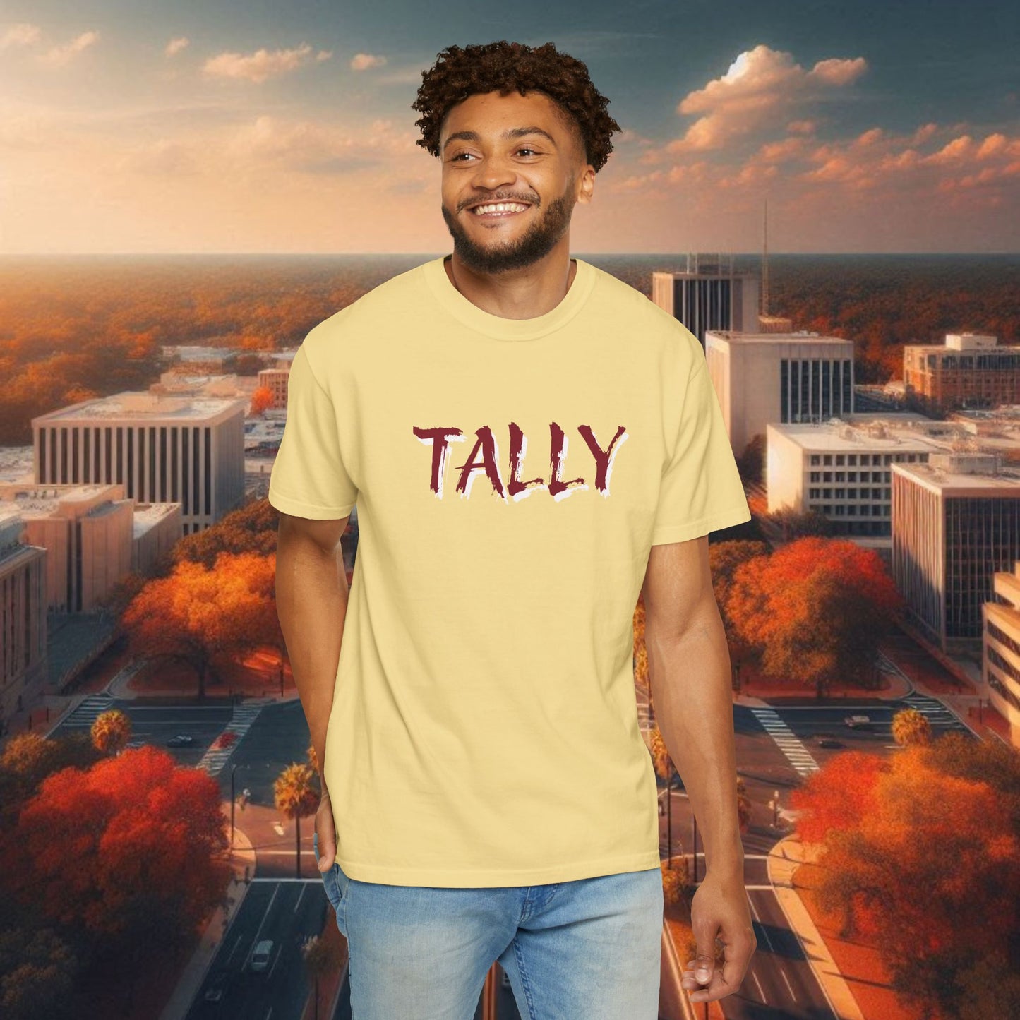 T-Shirt with 'TALLY' Print, Perfect for Game Day, Festival Wear, Casual Outings, and Sporting Events
