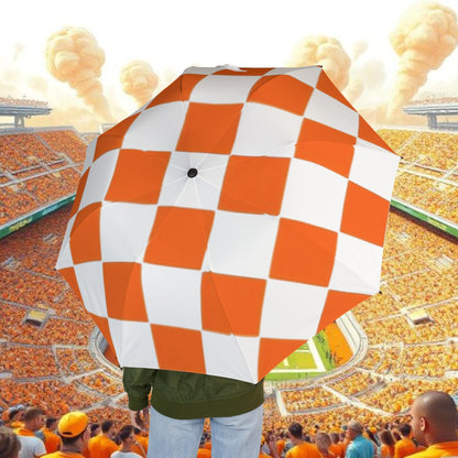 Vibrant Checkered Umbrella | Sports Event Gear, Rainy Day Essential, Festival Accessory, Gift for Fans, Outdoor Activities